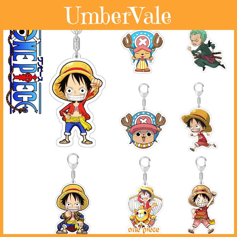 Portachiavi Giocattolo Carino One Piece Luffy Zoro Portachiavi Ciondolo per Borsa Figure Bambola Regalo per Bambini