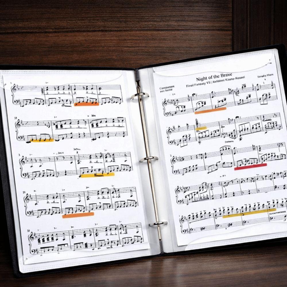 Loose-leaf Storage Sheet Music Folder A4 Document Organizer Piano Score Storage Holder  School Use