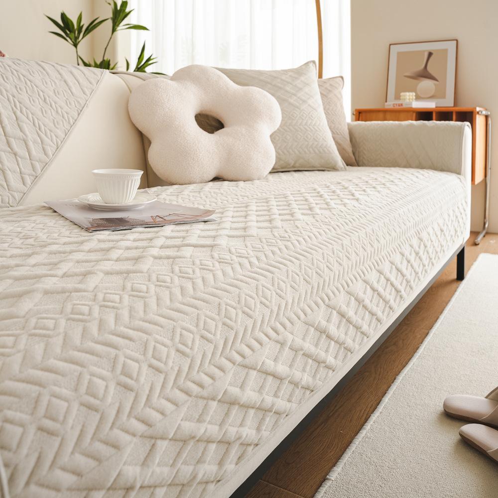 Sofa Cushion Simple Modern Cover Non-Slip Four Seasons Universal Solid Color Sofa Cover Cloth Cushion