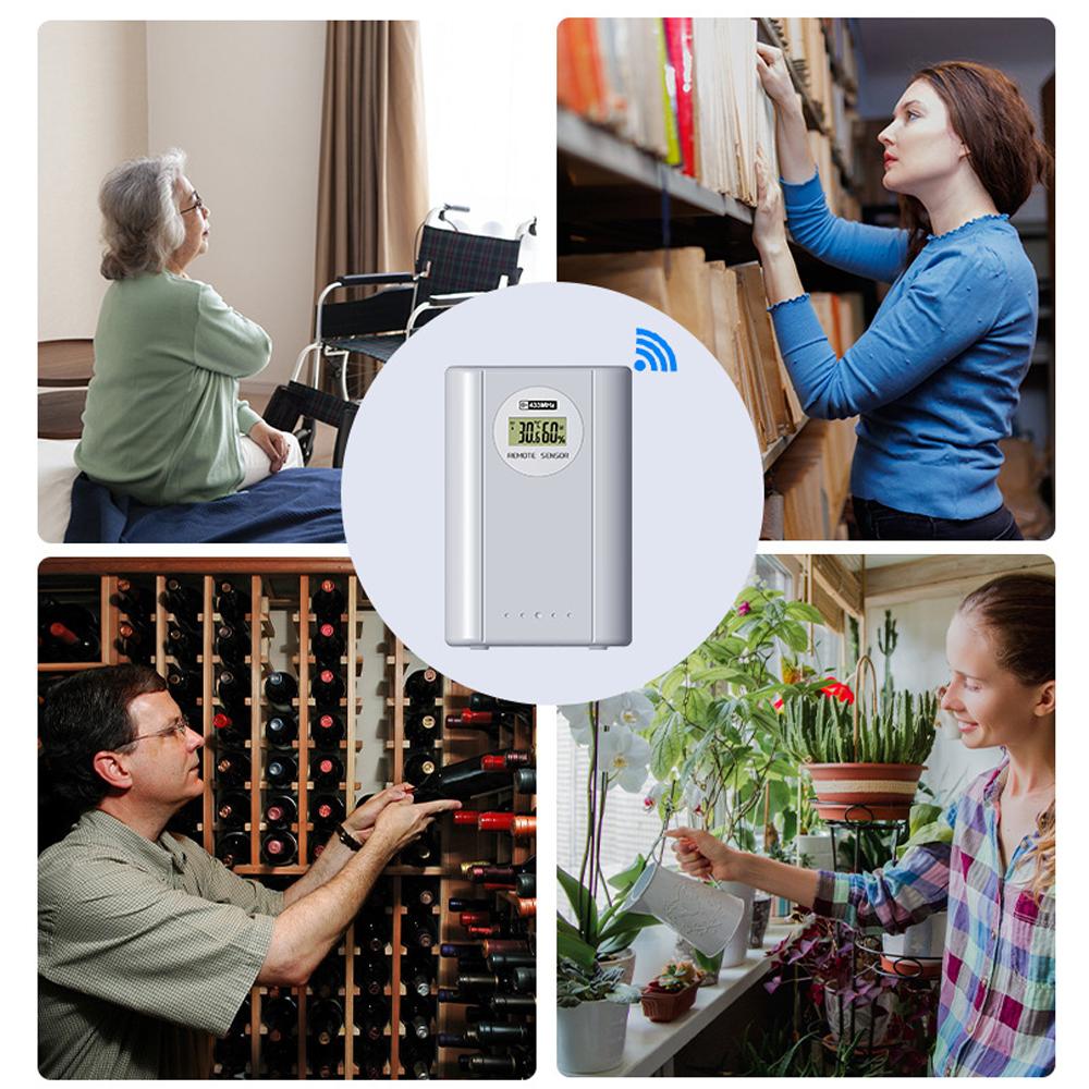 Multifunctional Wireless HomeOffice Weather Station Color Digital Display Clock 433MHz Outdoor and