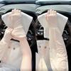 Two Pairs of Summer Lace Gentle Fairy-style Sun Protection Ice Sleeves, Thin and Loose for Driving and Outdoor Use, Women's Ice Silk Arm Sleeves