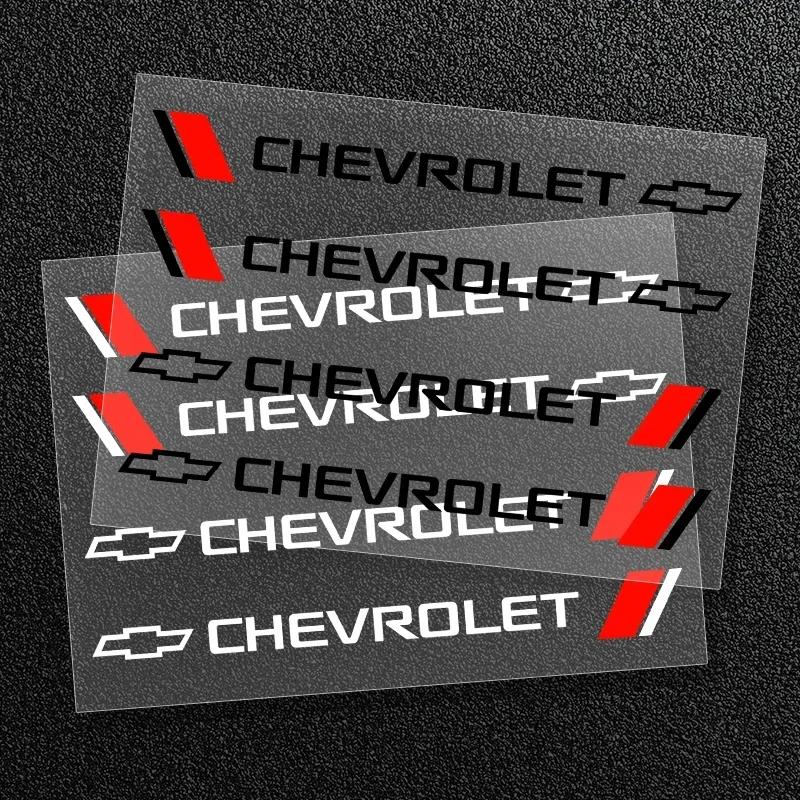 Xkfr3 4Pcs Auto Decoration Car Door Handle Logo Stickers Rearview Mirror Decals For Chevrolet Cruze Captiva Malibu Trax Aveo Spark