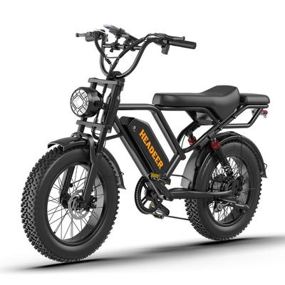 20 Inch Fat Tires Electric Bike HEADEER BK20 48V20AH Battery 750W Motor Electric Bicycle 150KG Load 80KM Range Off-Road E-Bike