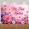 1pc, 2D Flat, Happy Mother's Day Backdrop, Perfect for Indoor and Outdoor Decoration, Birthday, Mother's Day Gift for Mom, Wsj