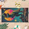 1 Stück Tyrannosaurus Rex Strandtuch Schnelltrocknendes Handtuch für Strand Pool Sport Yoga Fitnessstudio Zuhause Handtuch Geschenk für Freunde Sandfreies Handtuch