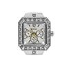 Ring Watch Ins Style British Creative Diamond Set Alloy Shell Square Dial for Couple Streetwear Decor