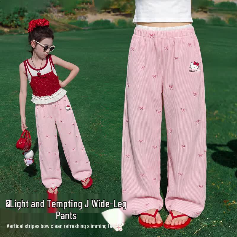 Hello Kitty Girls Wide-Leg Casual Sport Pants 110
