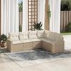 VidaXL Salon de jardin avec coussins 6 pcs beige résine tressée 3251345