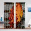 Autumn Fall Season Maple Leaves Orange Sheer Curtain for Living Room Voile for Window Blinds Bedroom Tulle Drape Kitchen Curtain