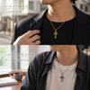 [Rockyu] Popular Brand Cross Necklace Men's Necklace Stainless Steel Antique Cross Pendant Snake Black Cross Pendant Skull