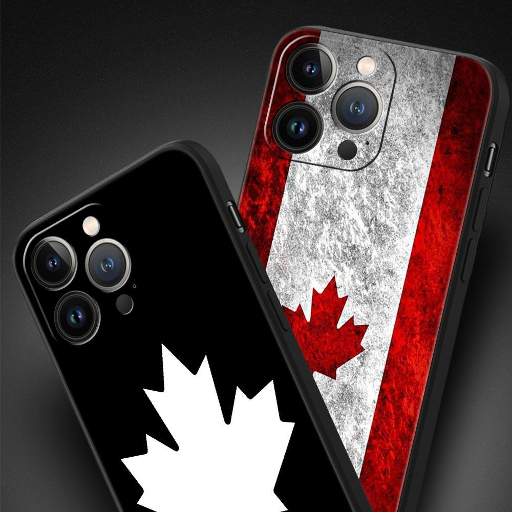 Ahorn Kanada Flagge Liebe Fußball Handyhülle Für iPhone 17 16 15 Pro Max 11 12 13 14 7 8 Plus SE 2020 X XR XS Hülle Weich Schwarz