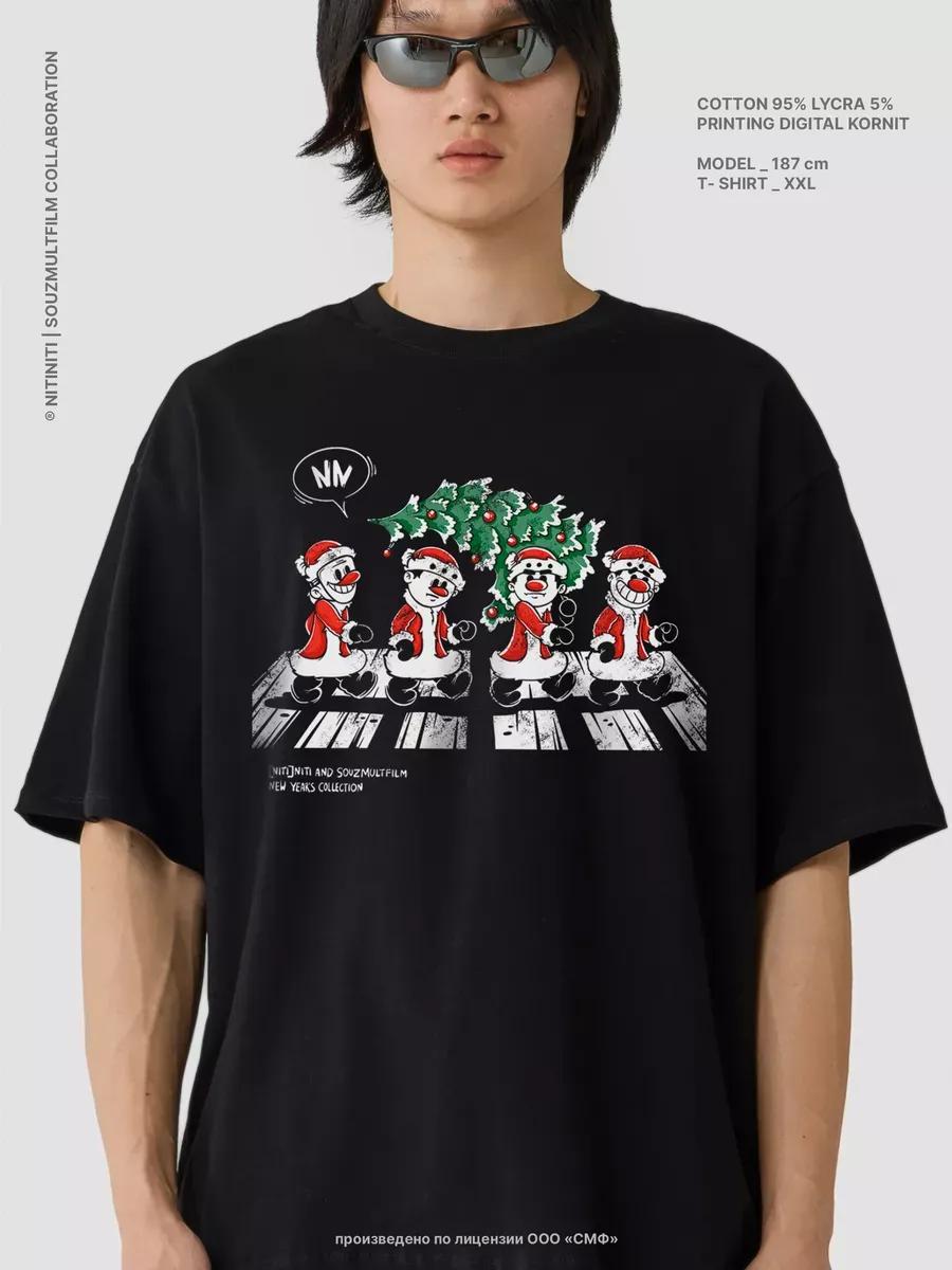 

Oversized New Year T-shirt with Soyuzmultfilm print L