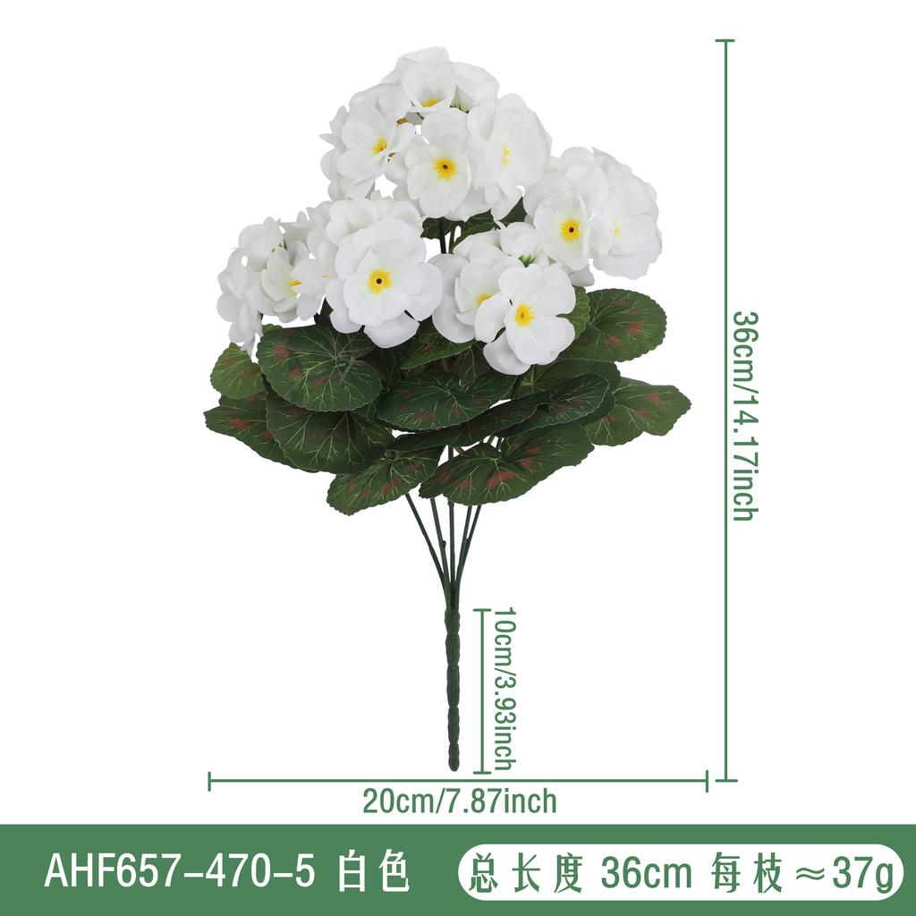 Artificial Flowers Plants Begonia Flower Wedding Bridal Bouquets Home Room Outdoor Garden Bonsai Decoration DIY Festival Garland