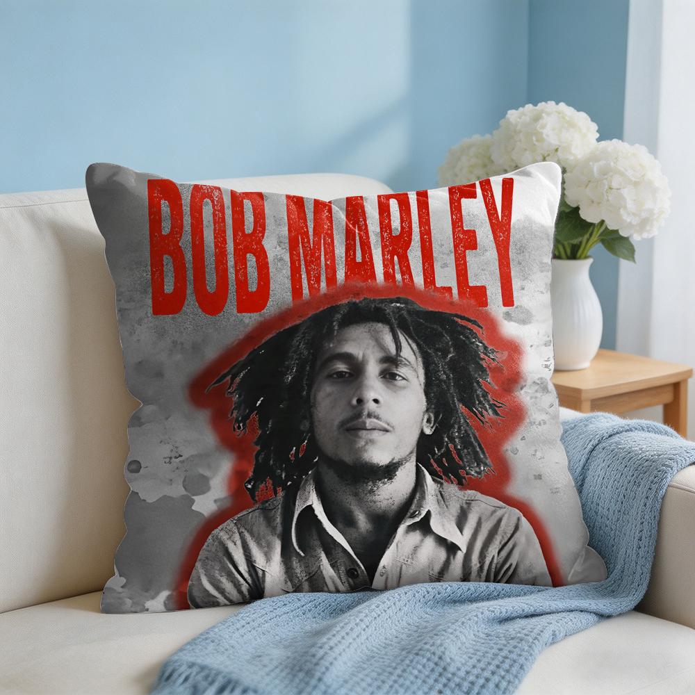 Singer Bob MMarley Cushion Cover Square Pillow Bedroom Sofa Leisure Comfort Living Room Home Decoration X