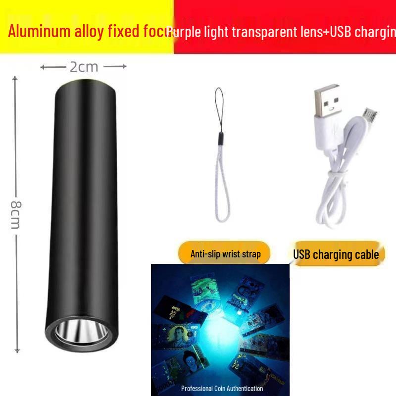 UV Purple 365nm Flashlight Pen for Money, Vegetable, and Pesticide Residue Detection