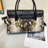 Handbag Women'S Bag Shoulder Bag Large Capacity Crossbody Snake Pattern Bag Underarm Bag