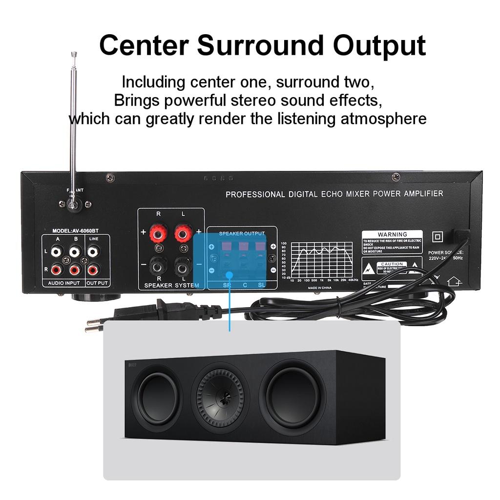 AC 110/220V 3000W HIFI Heimkino Karaoke Verstärker Audio Unterstützung FM USB SD mit Fernbedienung Audio Leistungsverstärker