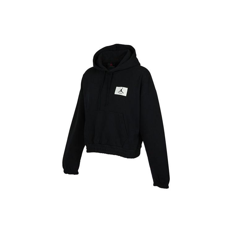 (WMNS) Air Jordan knitting Loose Short Hoodie Black Women s DD6999-010 L