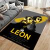 Filmplakat Teppich, Leon Der Profi Jean Reno Natalie Portman Gelb Schwarz Druck, Filmfan Zimmer Deko, Rutschfeste Matte