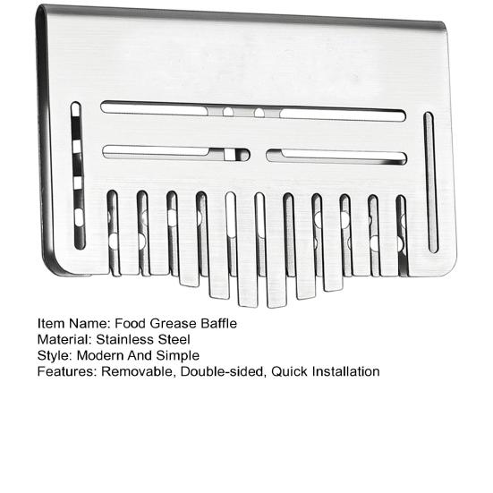 Stainless Steel Griddle Accessories for Blackstone Grease Gate Dishwasher Safe Double-sided Grease Flap Food Mesh Screen Goalie Cover Kitchen Gadgets