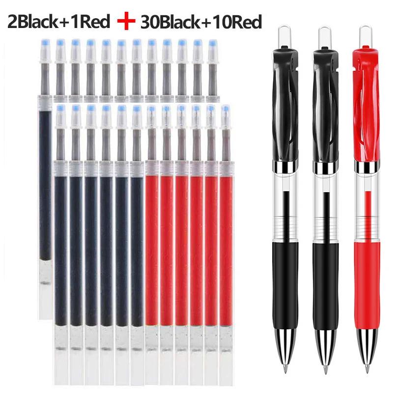43 STUKS Gelpennen Navullingen Set Kawaii Schrijfwaren schrijfpen Zwarte/rode/blauwe inkt 0,5 mm Balpen Kantoor schoolbenodigdheden