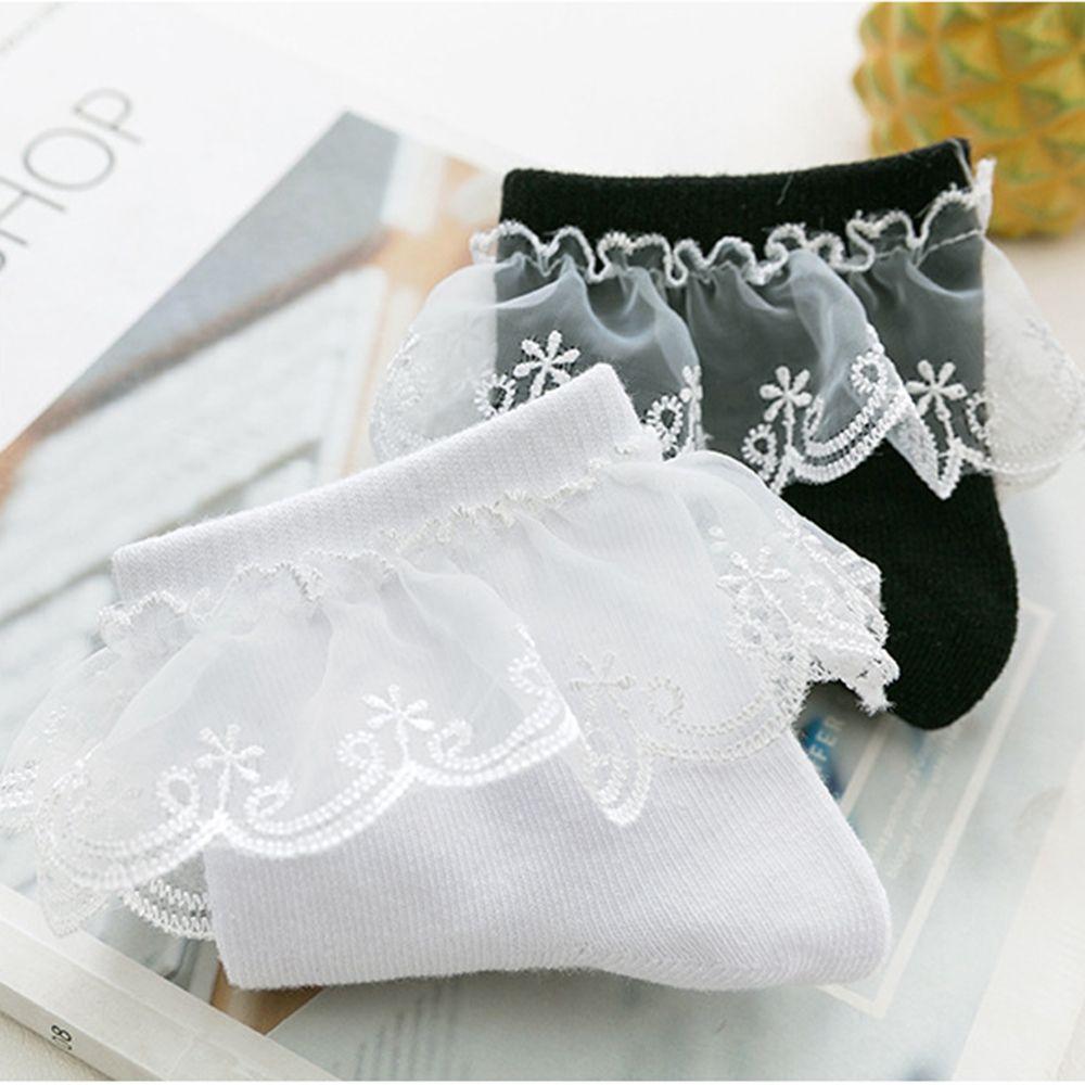 Soft Comfortable Women Ruffle Lace Lolita Princess Socks Frilly Short Socks Ankle Socks