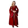 Halloween Costume European Medieval Vintage Court Queen Ball Horn Sleeve Long Dress Children's Performance Costume