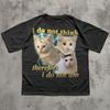 I Do Not Think Therefore I Do Not Am Funny Confused Cat Meme T-shirt, Philosophy Shirts, Decartes Tee, Retro Bootleg Tshirt, Cats Lover Gift