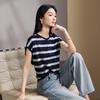 SOFSIL Women's Striped Short-Sleeved T-Shirt