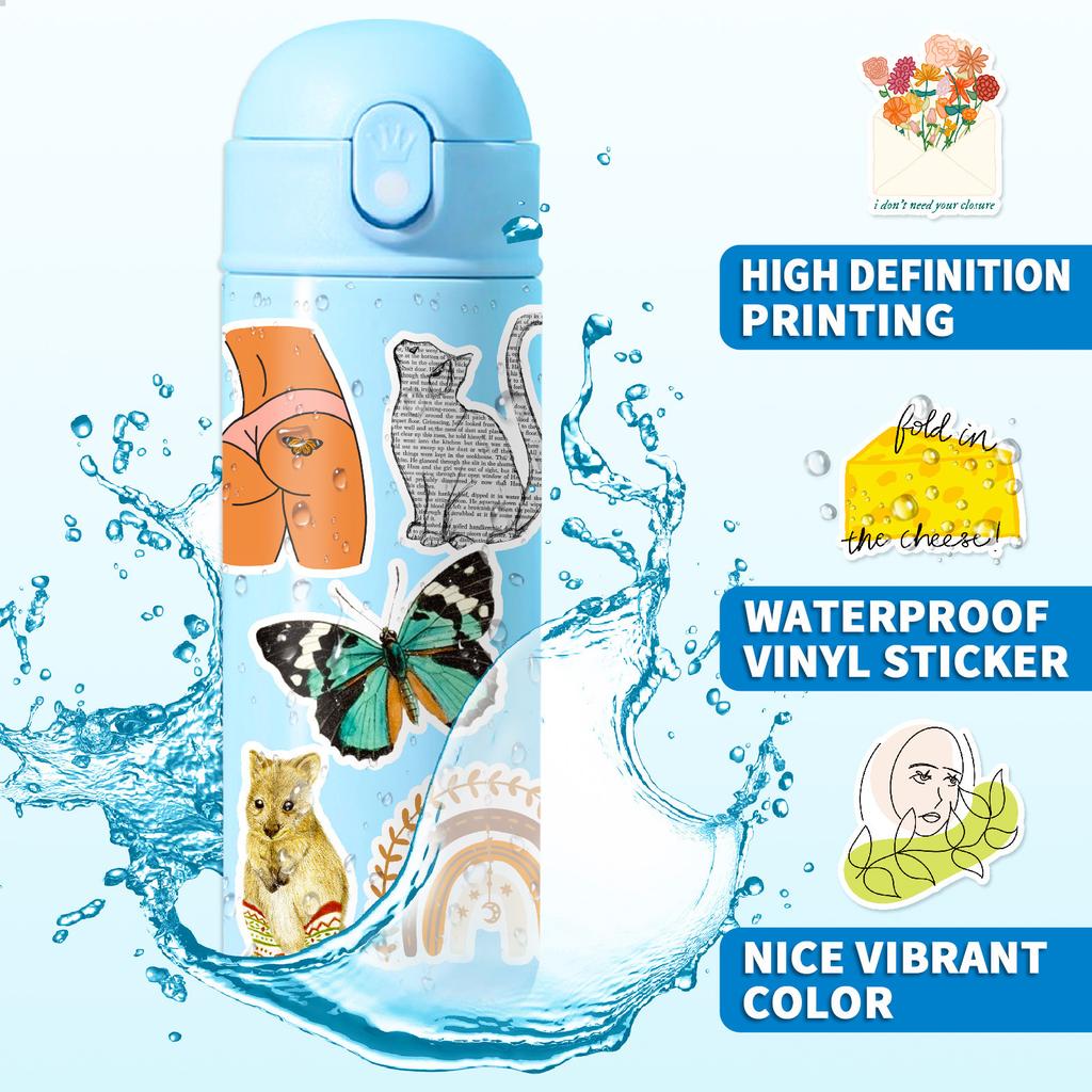 Clearance T01040620 50 Boho Stickers, Bohemian Decadent Cultural People Stickers Hand Account