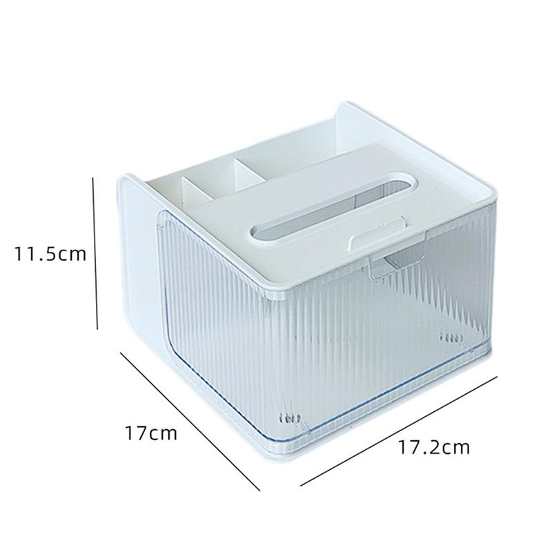 AEE2-Desktop Living Room Multifunctional Tissue Box Desktop Paper Box Storage Box Mobile Phone Rack Bathroom Box