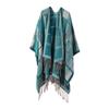 Ethnic Style Shawl Summer Outer Wear Women's Large Shawl Cape Cloak High-end Knitted Scarf