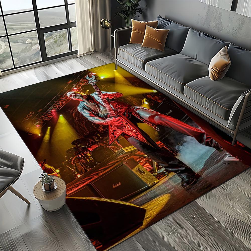 2025 New Style Slayer Heavy Metal Band Sign Carpet Rug for Living Room Bedroom Home Sofa Decoration,Kid Play Non-slip Floor Mat