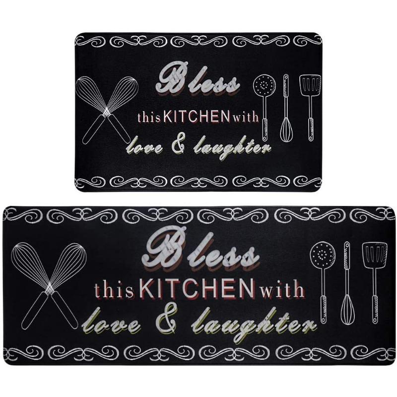 

Коврики для кухни Утолщенные коврики из ПВХ-кожи Противоскользящие коврики Устойчивые к царапинам и чистящимся утолщенные коврики против усталости 44*70CM