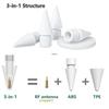 Double Layered Soft Hard Stylus Touch Pen Tips 2B HB Rubber Replacement Nibs Silicone Stylus Tip for Ipad Apple Pencil 1st 2nd