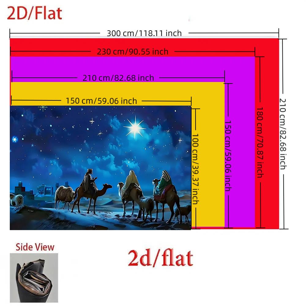 1pc Starlight Christmas Scene Background Banner Suitable for Christmas Party Decoration Garden and Home Decoration