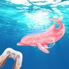 2.4G Simulation Rc Dolphin Remote Control Animals With Lights Submarine Spray Water Toy Electric Fish Outdoor Kids Toys Boy Gift