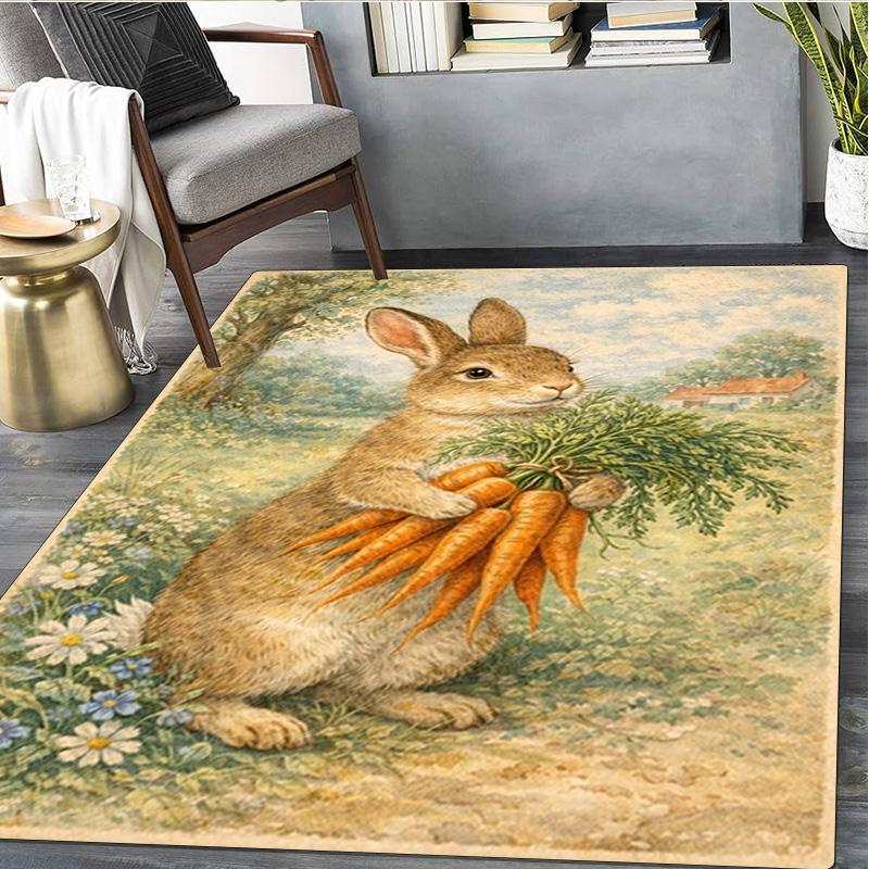Rabbit Rug Home carpet Office Decorative Carpet For Living Room Bedroom Door Mat Floor Carpet Computer Chair Area Rug