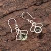 Green Amethyst Gemstone 925 Solid Silver Jewelry Handmade Women's Earrings 1.50" EE-2-39