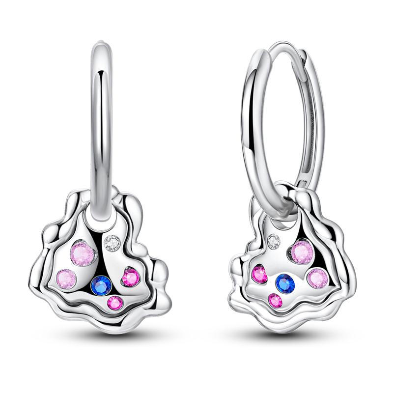 Creolen Ohrringe Kupfer Damenohrringe Original Pendientes Mond Stern Kleeblatt Modeschmuck Geschenk