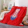 Stoke City Football Club Flannel Blanket, Soft Polyester, Modern Design, All-Season for Camping, Travel, Gifts for Holidays or Birthdays
