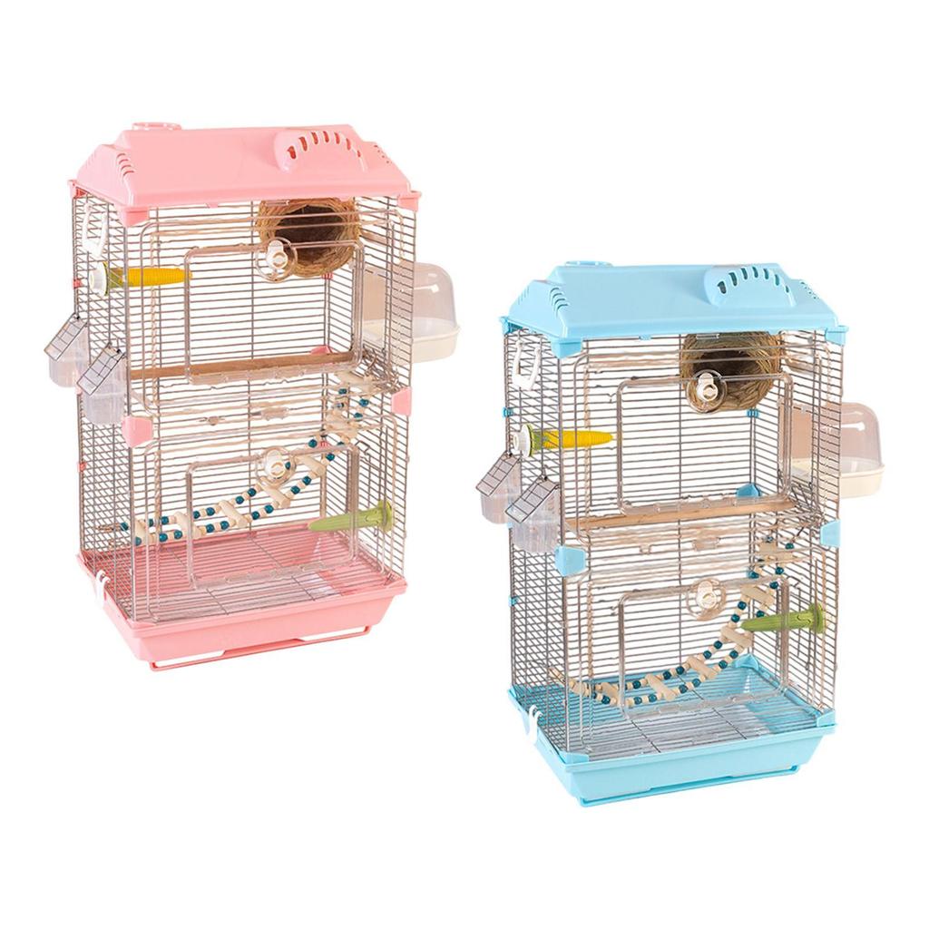 Bird Cage Birdcage Breathable Large Home Decor Parrot Cage Double Layer for Parakeets Parrotlet Lovebirds Finches Budgie