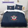 Southampton F.C Vzorovaná Sada Povlečení Prošívaná Přikrývka Domácí Dekorace Dárek (1 * povlak na peřinu + 2 * povlak na polštář bez jádra)