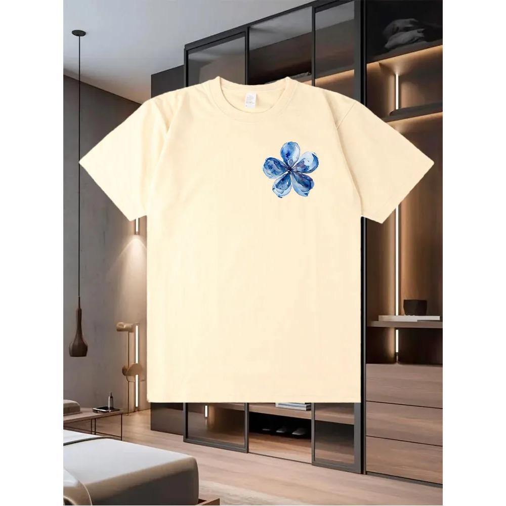2025 New Men's Printed T - Shirt for Summer  A Loose  Versatile Short - Sleeve Top