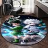 1 stuks Hunter x Hunter Killua & Gon Ronde Vloerkleed - Anime Cartoon Ontwerp Stoelmat, Antislip Tapijt voor Kantoor, Huisdecoratie, Woonkamer