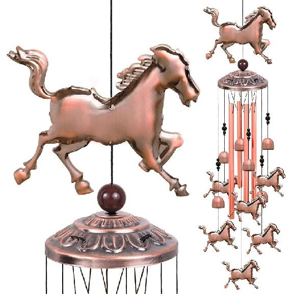 Bronze Bee Wind Chimes for Garden, Gifts for Mom, Home, Balconies, Rooms, Patio, Indoor, Outdoor Bee Decoration, Aluminum Bee Chimes, Bees Wind