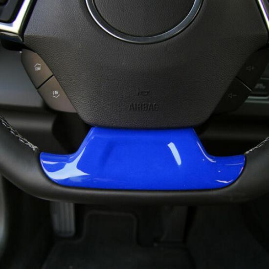 Inner Steering Wheel Lower Cover Panel Bezels Trim For Chevrolet Camaro 17+Blue