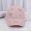 Spring and summer fashion new hot diamond butterfly baseball cap children trendy sun protection visor rhinestone cap