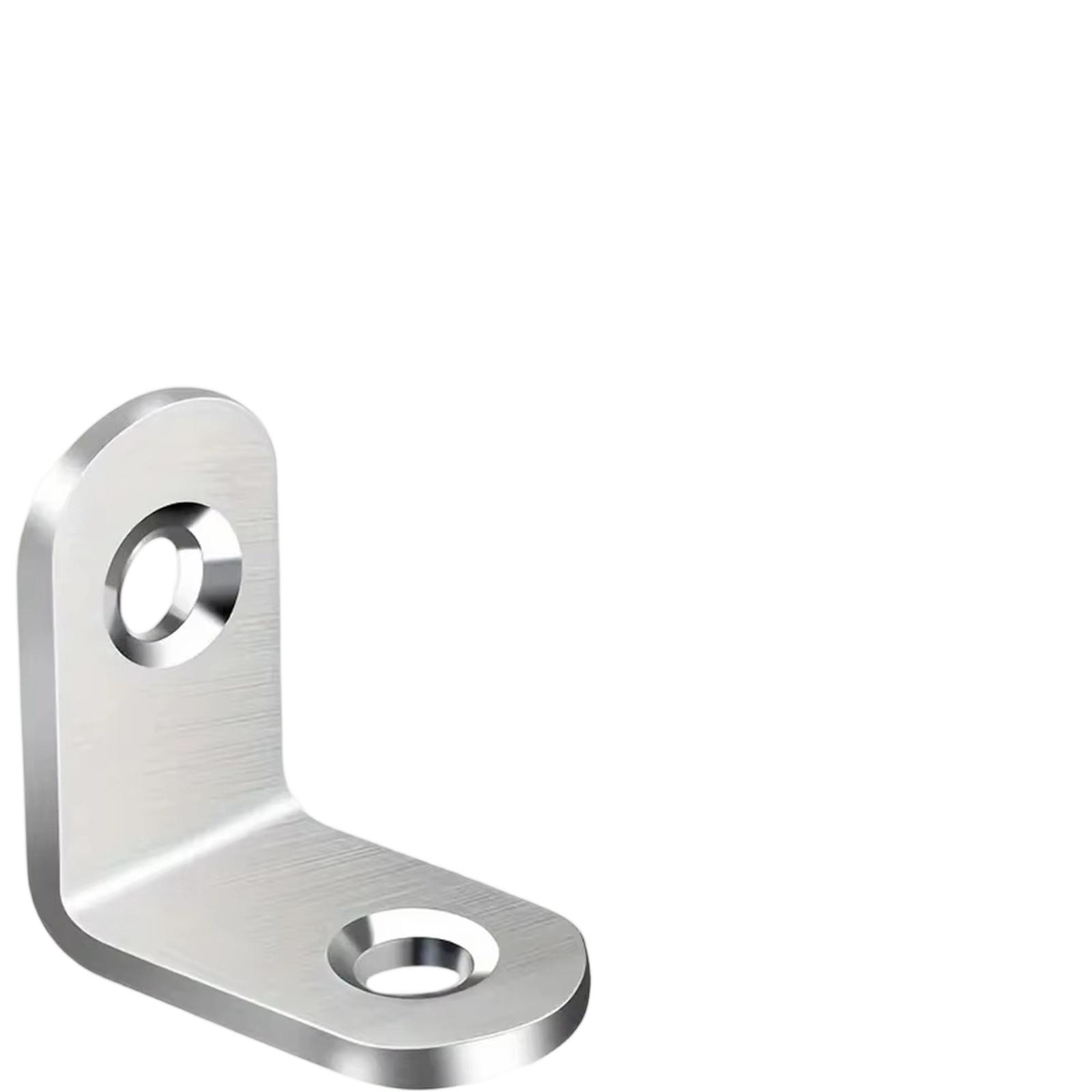 Нержавеющая сталь L-образный уголок для полки Соединители для мебели серебряный