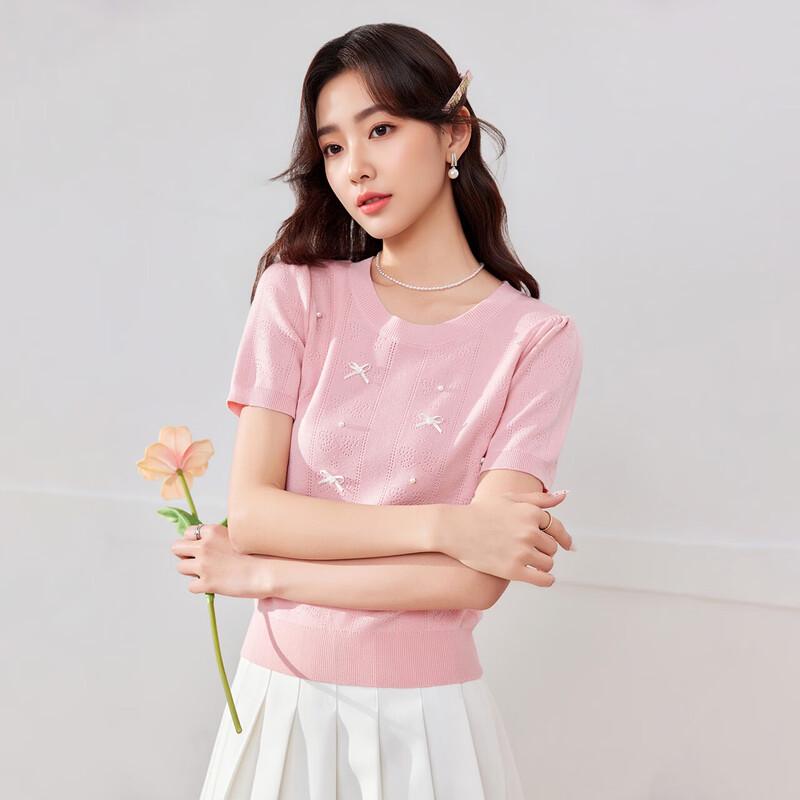 IEF Women's French Style Bow Knit Top